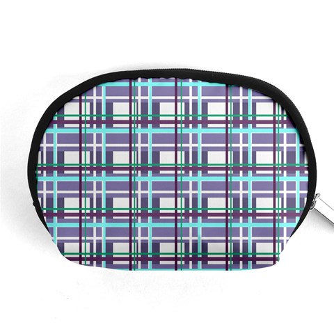 Decorative plaid pattern Accessory Pouches (Medium)  from ArtsNow.com Front