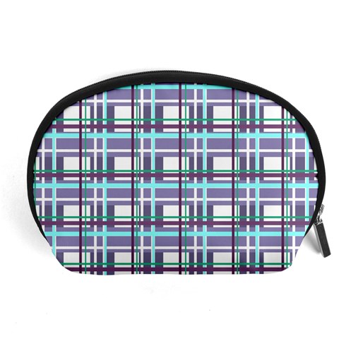 Decorative plaid pattern Accessory Pouches (Large)  from ArtsNow.com Front