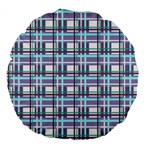 Decorative plaid pattern Large 18  Premium Flano Round Cushions