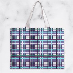 Decorative plaid pattern Zipper Mini Tote Bag from ArtsNow.com Front