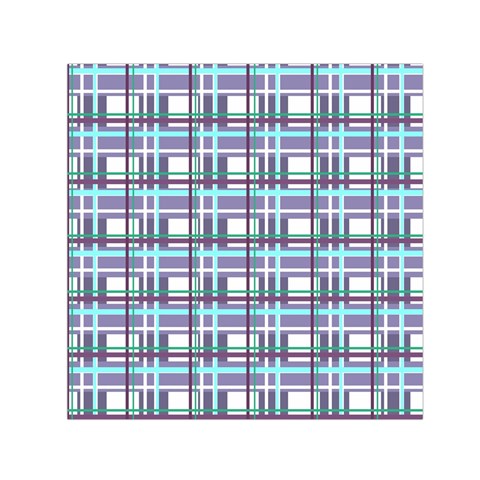 Decorative plaid pattern Small Satin Scarf (Square) from ArtsNow.com Front