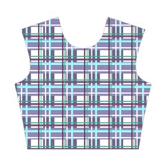 Decorative plaid pattern Cotton Crop Top from ArtsNow.com Front