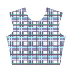 Decorative plaid pattern Cotton Crop Top from ArtsNow.com Front