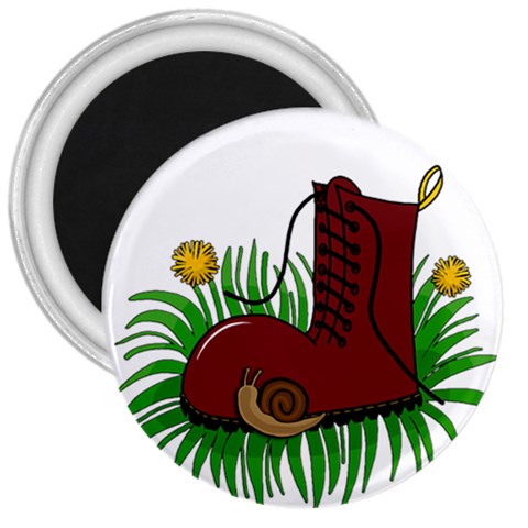 Boot in the grass 3  Magnets from ArtsNow.com Front