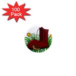 Boot in the grass 1  Mini Magnets (100 pack) 