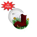 Boot in the grass 1.75  Buttons (10 pack)