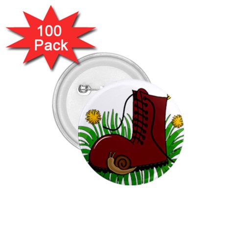 Boot in the grass 1.75  Buttons (100 pack)  from ArtsNow.com Front