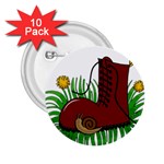 Boot in the grass 2.25  Buttons (10 pack) 