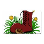 Boot in the grass Magnet (Rectangular)