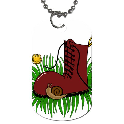 Boot in the grass Dog Tag (Two Sides) from ArtsNow.com Front