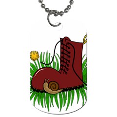 Boot in the grass Dog Tag (Two Sides) from ArtsNow.com Front