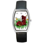 Boot in the grass Barrel Style Metal Watch