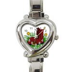 Boot in the grass Heart Italian Charm Watch