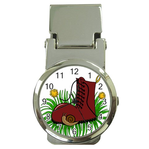 Boot in the grass Money Clip Watches from ArtsNow.com Front