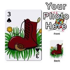 Boot in the grass Playing Cards 54 Designs  from ArtsNow.com Front - Spade3