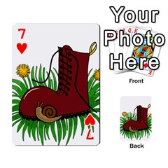 Boot in the grass Playing Cards 54 Designs  from ArtsNow.com Front - Heart7