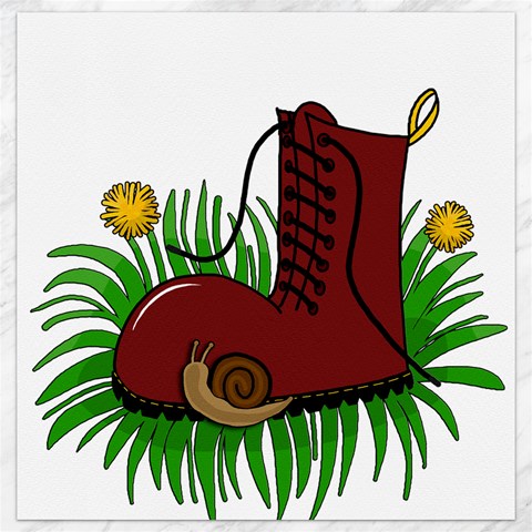 Boot in the grass Canvas 16  x 16   from ArtsNow.com 15.2 x15.41  Canvas - 1
