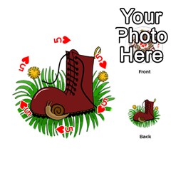 Boot in the grass Playing Cards 54 (Round)  from ArtsNow.com Front - Heart5