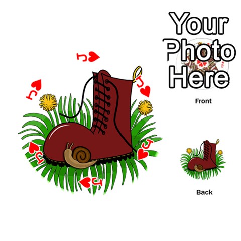 Jack Boot in the grass Playing Cards 54 (Round)  from ArtsNow.com Front - HeartJ