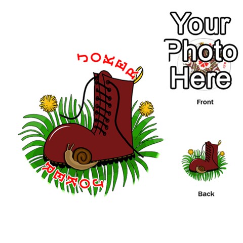 Boot in the grass Playing Cards 54 (Round)  from ArtsNow.com Front - Joker2