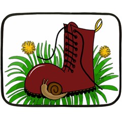 Boot in the grass Double Sided Fleece Blanket (Mini)  from ArtsNow.com 35 x27  Blanket Front