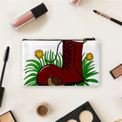 Boot in the grass Cosmetic Bag (Small)  from ArtsNow.com Back