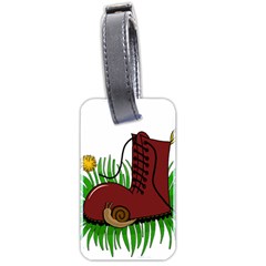 Boot in the grass Luggage Tags (Two Sides) from ArtsNow.com Front