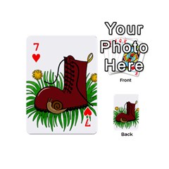 Boot in the grass Playing Cards 54 (Mini)  from ArtsNow.com Front - Heart7