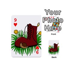 Boot in the grass Playing Cards 54 (Mini)  from ArtsNow.com Front - Heart9