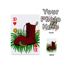 Boot in the grass Playing Cards 54 (Mini)  from ArtsNow.com Front - Heart10