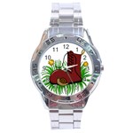 Boot in the grass Stainless Steel Analogue Watch