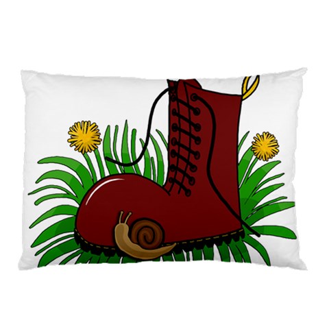 Boot in the grass Pillow Case (Two Sides) from ArtsNow.com Front