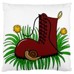 Boot in the grass Large Cushion Case (One Side)