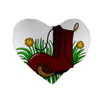 Boot in the grass Standard 16  Premium Heart Shape Cushions