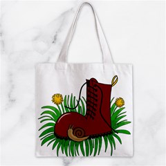 Boot in the grass Zipper Grocery Tote Bag from ArtsNow.com Back