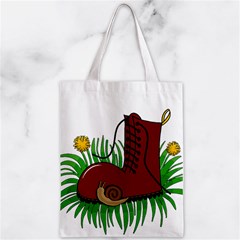 Boot in the grass Zipper Classic Tote Bag from ArtsNow.com Front