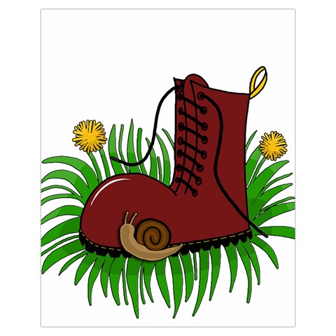 Boot in the grass Drawstring Pouches (Extra Large) from ArtsNow.com Front