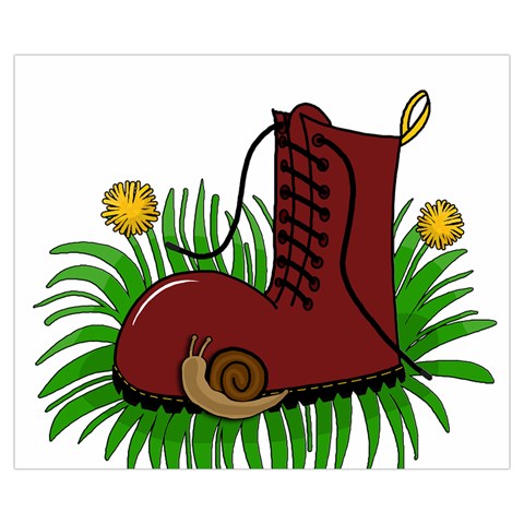 Boot in the grass Medium Tote Bag from ArtsNow.com Front