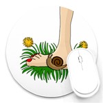 Barefoot in the grass Round Mousepads