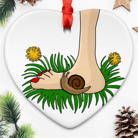 Barefoot in the grass Ornament (Heart)  from ArtsNow.com Front