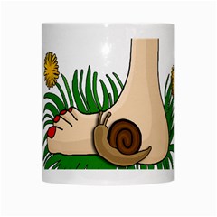 Barefoot in the grass White Mugs from ArtsNow.com Center