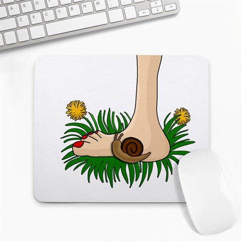 Barefoot in the grass Large Mousepads from ArtsNow.com Front