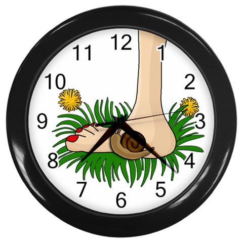 Barefoot in the grass Wall Clocks (Black) from ArtsNow.com Front