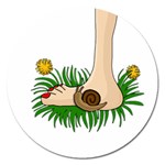 Barefoot in the grass Magnet 5  (Round)