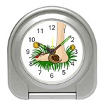 Barefoot in the grass Travel Alarm Clocks