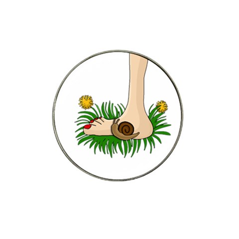 Barefoot in the grass Hat Clip Ball Marker from ArtsNow.com Front