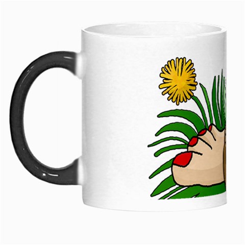 Barefoot in the grass Morph Mugs from ArtsNow.com Left