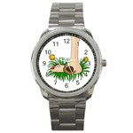 Barefoot in the grass Sport Metal Watch