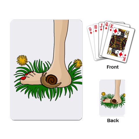 Barefoot in the grass Playing Card from ArtsNow.com Back