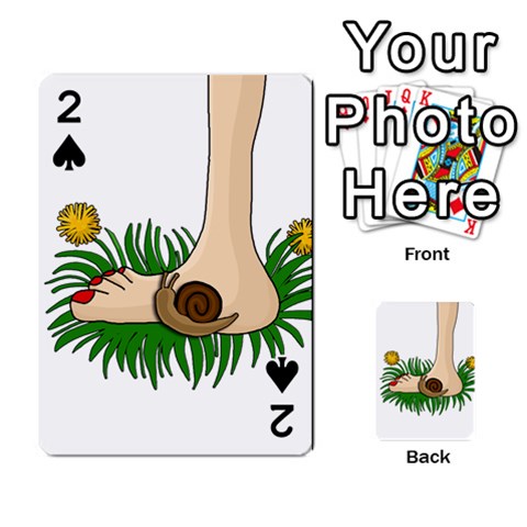 Barefoot in the grass Playing Cards 54 Designs  from ArtsNow.com Front - Spade2